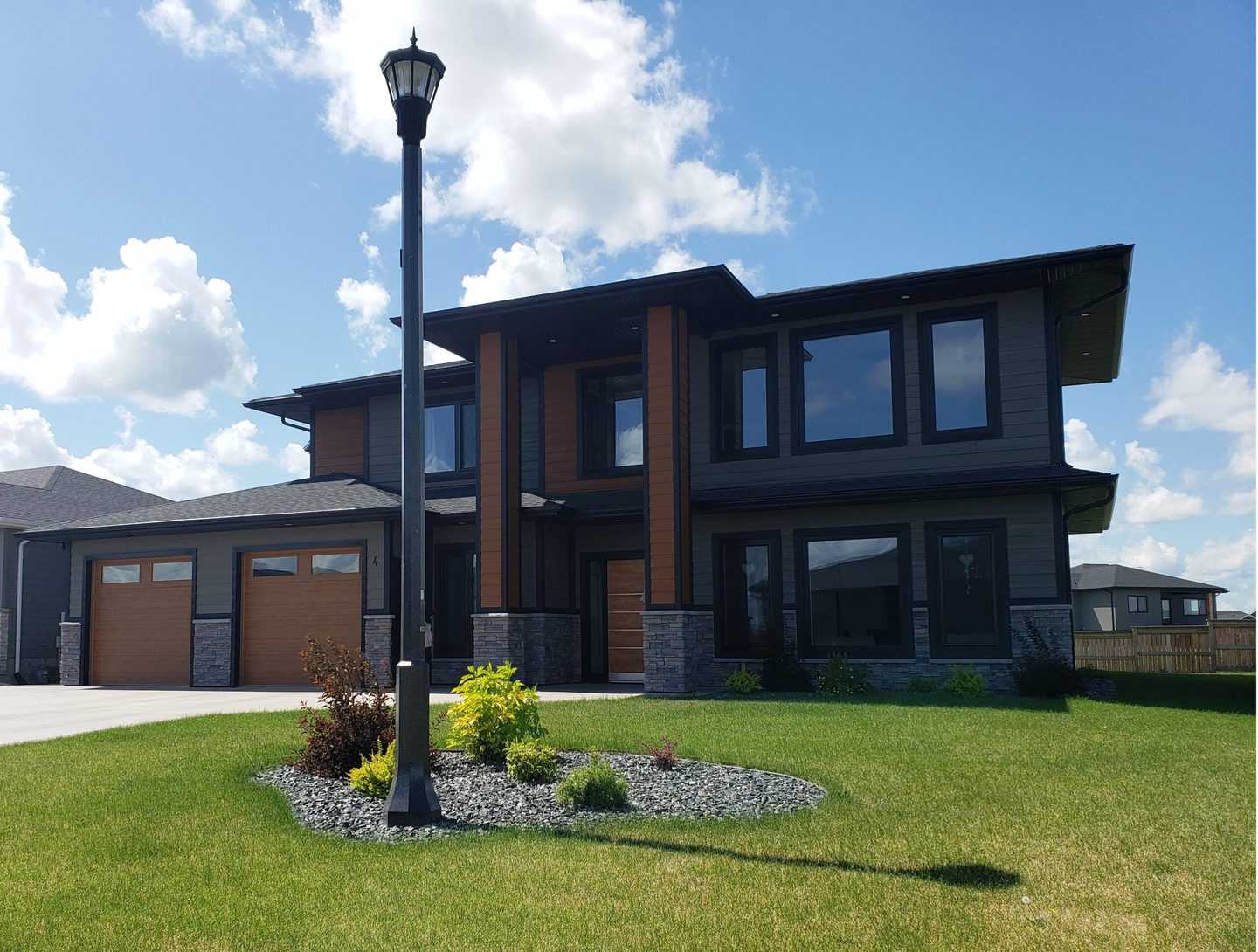 Tilt and turn windows in a modern house