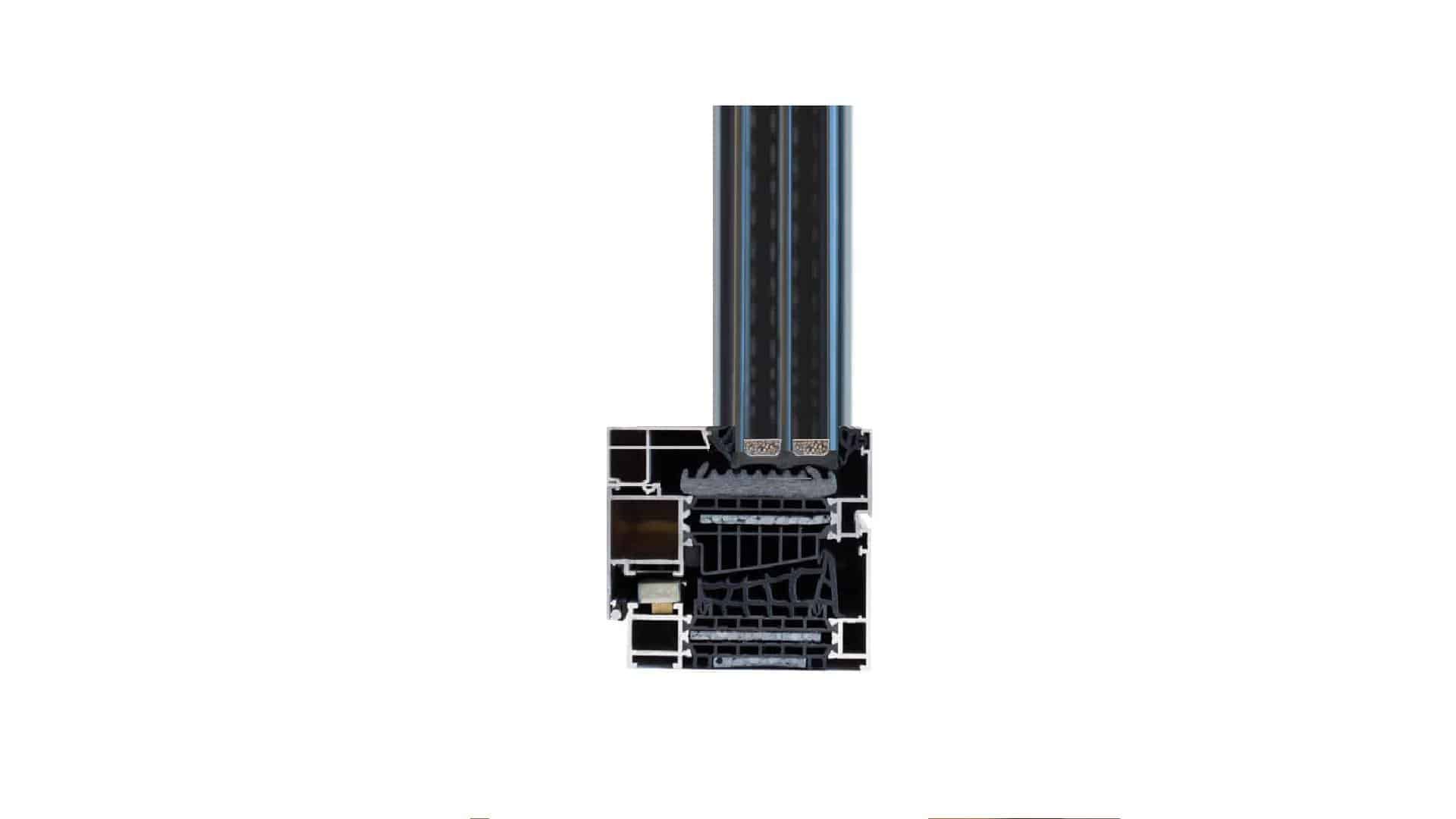 Aluminum isulated frame section